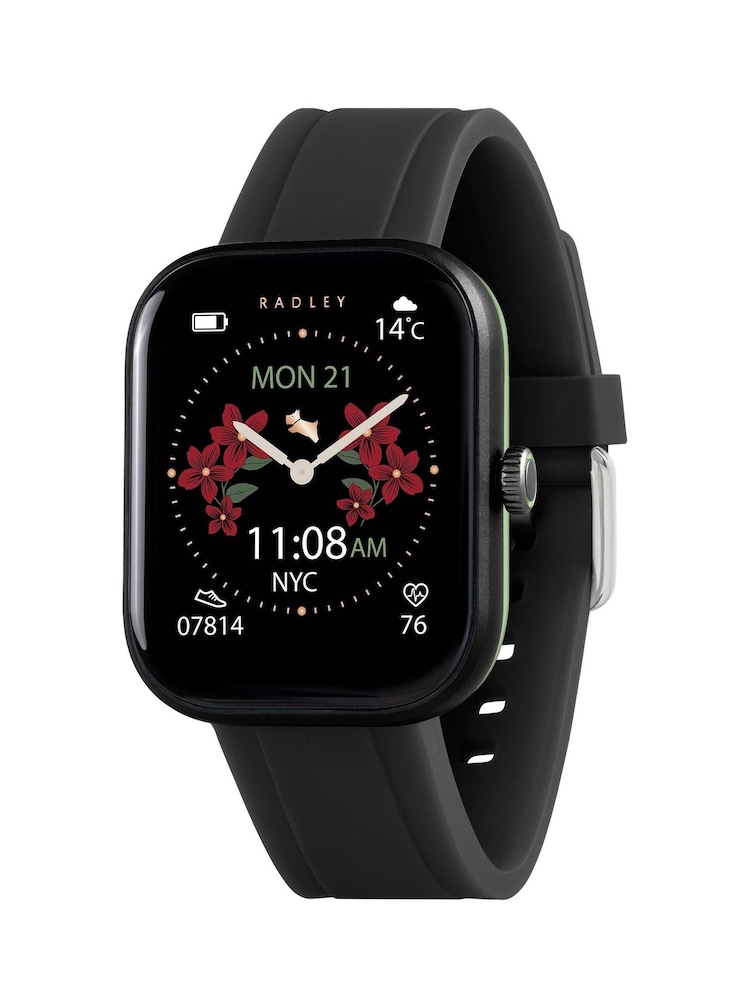 Radley Black Series 55 Silicone Strap Smart Watch - Image 1 of 5