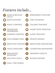 Radley Black Series 55 Silicone Strap Smart Watch - Image 4 of 5