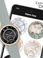 Radley Green Series 57 Eucalyptus Leather & Silicone Strap Smart Watch - Image 3 of 4