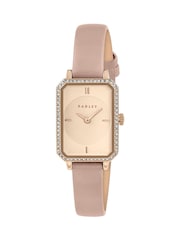 Radley Pink Rose Gold Plated Stone Set Case Leather Strap Watch RY21892 - Image 1 of 3