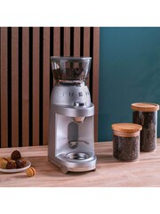 Smeg Stainless Steel 50s Style Mini Pro Coffee Grinder - Image 1 of 7