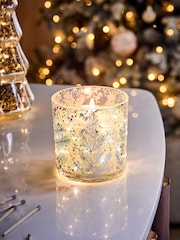 Festive Spice Silver Glam 1 Wick Light Up Candle - Image 1 of 6