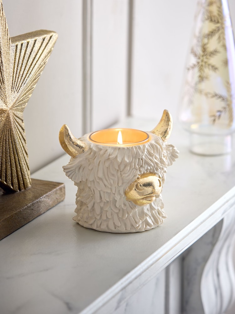 White Lord Hamish of Glen Glam Gold Resin Candle Candle - Image 1 of 4