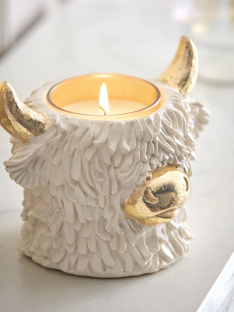 White Lord Hamish of Glen Glam Gold Resin Candle Candle - Image 2 of 4