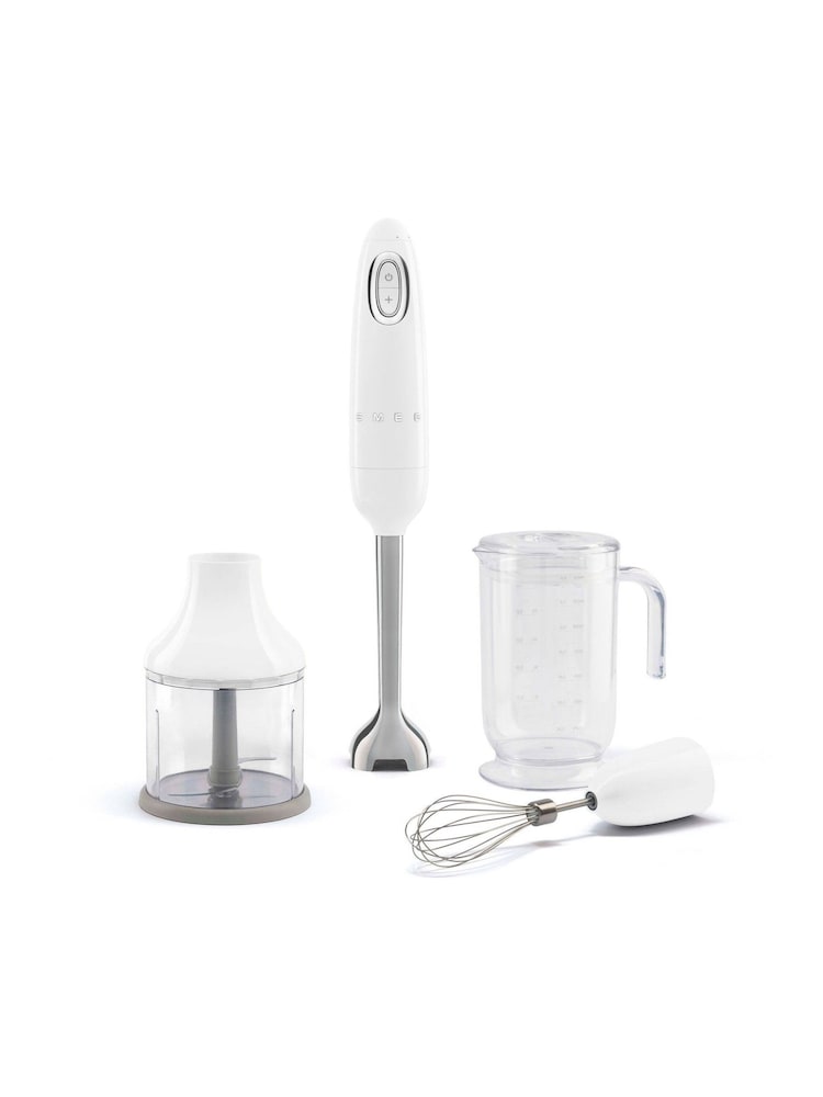 Smeg White 50s Style Hand Blender with Accessories - Image 1 of 6 Smeg White 50s Style Hand Blender with Accessories - Image 1 of 6
