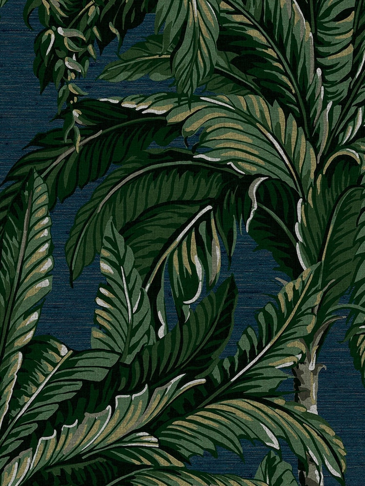 Graham & Brown Midnight Daintree Palm 10M Wallpaper - Image 2 of 3 Graham & Brown Midnight Daintree Palm 10M Wallpaper - Image 2 of 3