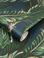 Graham & Brown Midnight Daintree Palm 10M Wallpaper - Image 3 of 3