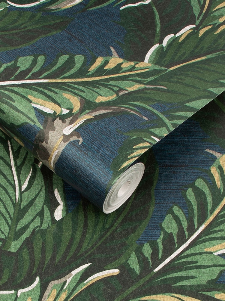 Graham & Brown Midnight Daintree Palm 10M Wallpaper - Image 3 of 3 Graham & Brown Midnight Daintree Palm 10M Wallpaper - Image 3 of 3