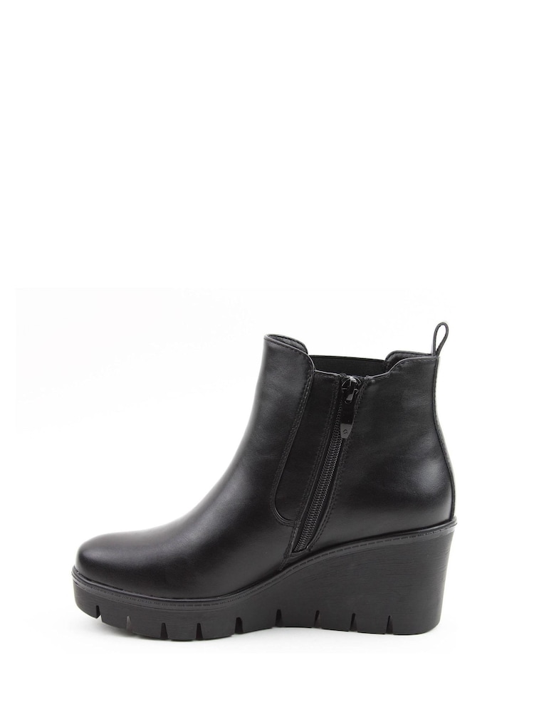 Heavenly Feet Cordelia Ankle Black Boots - Image 2 of 6 Heavenly Feet Cordelia Ankle Black Boots - Image 2 of 6