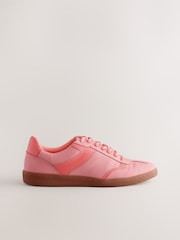 Coral Pink Lace-Up Trainers - Image 3 of 5