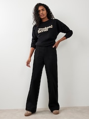 Mint Velvet Black High Rise Wide Jeans - Image 3 of 7