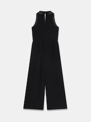 Mint Velvet Black Black Tuxedo Wide Leg Jumpsuit - Image 4 of 4