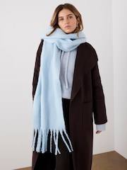 Mint Velvet Blue Brushed Tassel Scarf - Image 1 of 6
