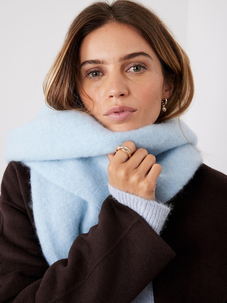 Mint Velvet Blue Brushed Tassel Scarf - Image 2 of 6