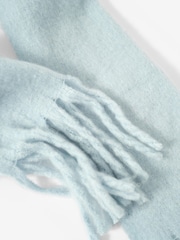 Mint Velvet Blue Brushed Tassel Scarf - Image 6 of 6
