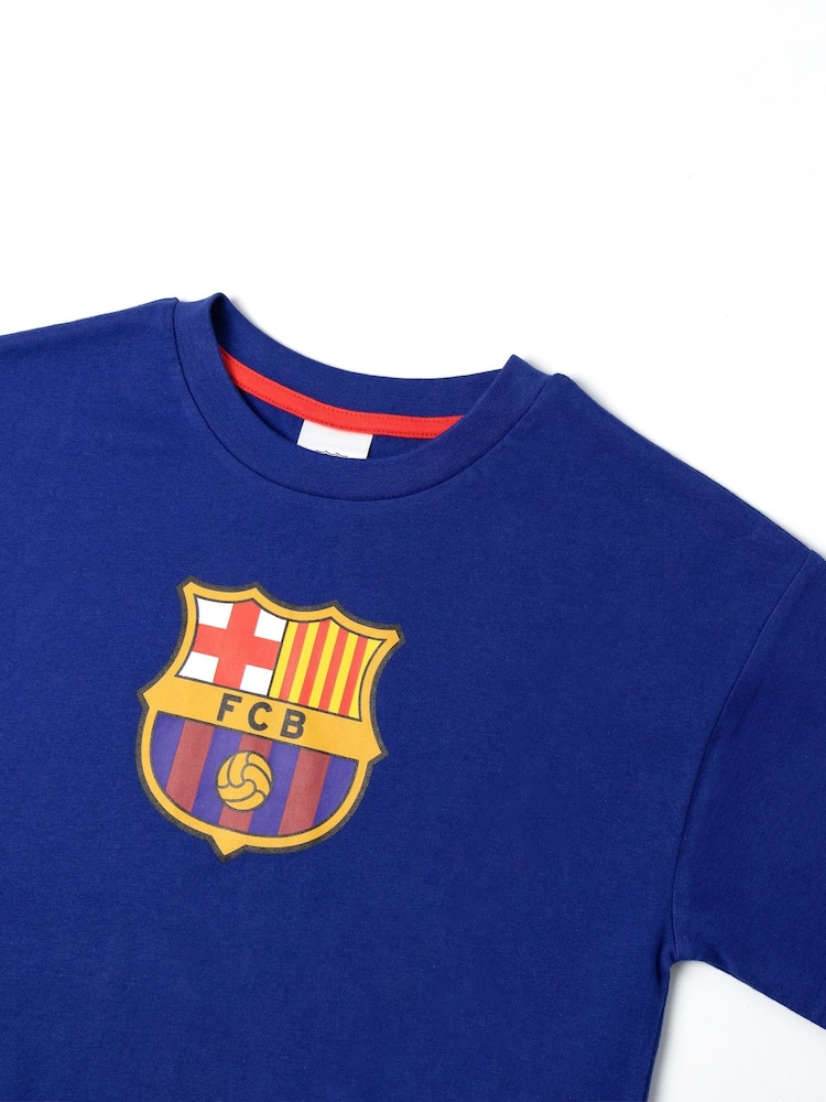 Vanilla Underground Black FC Barcelona Short Sleeve Long Leg Pyjamas Set - Image 6 of 6 Vanilla Underground Black FC Barcelona Short Sleeve Long Leg Pyjamas Set - Image 6 of 6