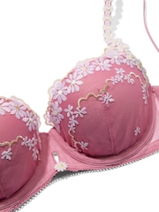 Victoria's Secret Pink Cashmere Rose Pink Push Up Daisy Embroidery Bra - Image 4 of 4