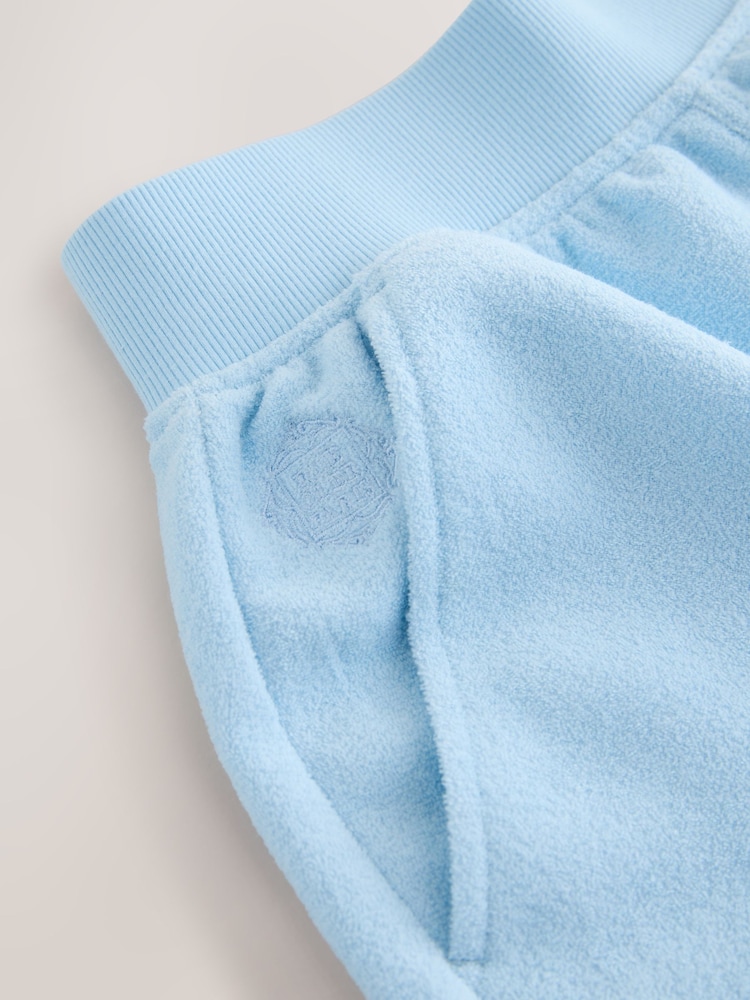 Blue Towelling Shorts - Image 2 of 3