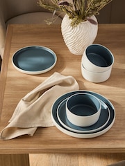 12 Piece Teal Blue Otis Dinner Set - Image 1 of 4