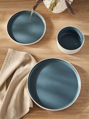 12 Piece Teal Blue Otis Dinner Set - Image 2 of 4