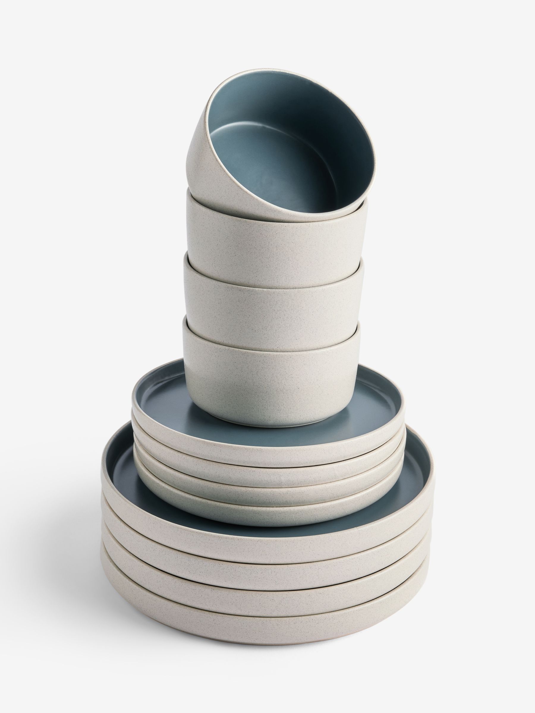 Buy 12 Piece Teal Blue Otis Dinner Set from Next USA