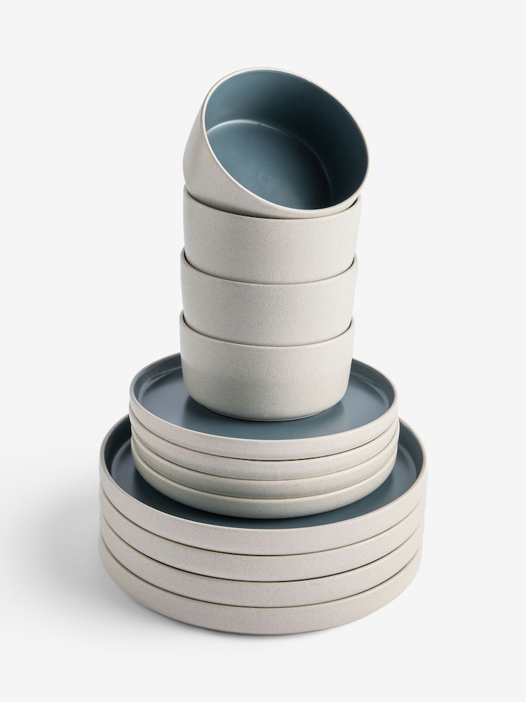 12 Piece Teal Blue Otis Dinner Set - Image 4 of 4 12 Piece Teal Blue Otis Dinner Set - Image 4 of 4