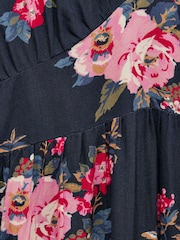 Joules Floral Printed Long Sleeve Midi Dress - Image 3 of 4