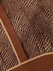 Reiss Neutral Leia Animal-Print Midi Shirt Dress - Image 6 of 6