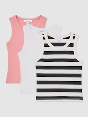 Reiss Multi Violet 3 Pack Vests - Image 2 of 3