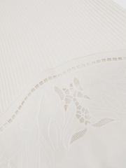 Reiss Ivory Phoenix Knit Woven Midi Dress - Image 6 of 6