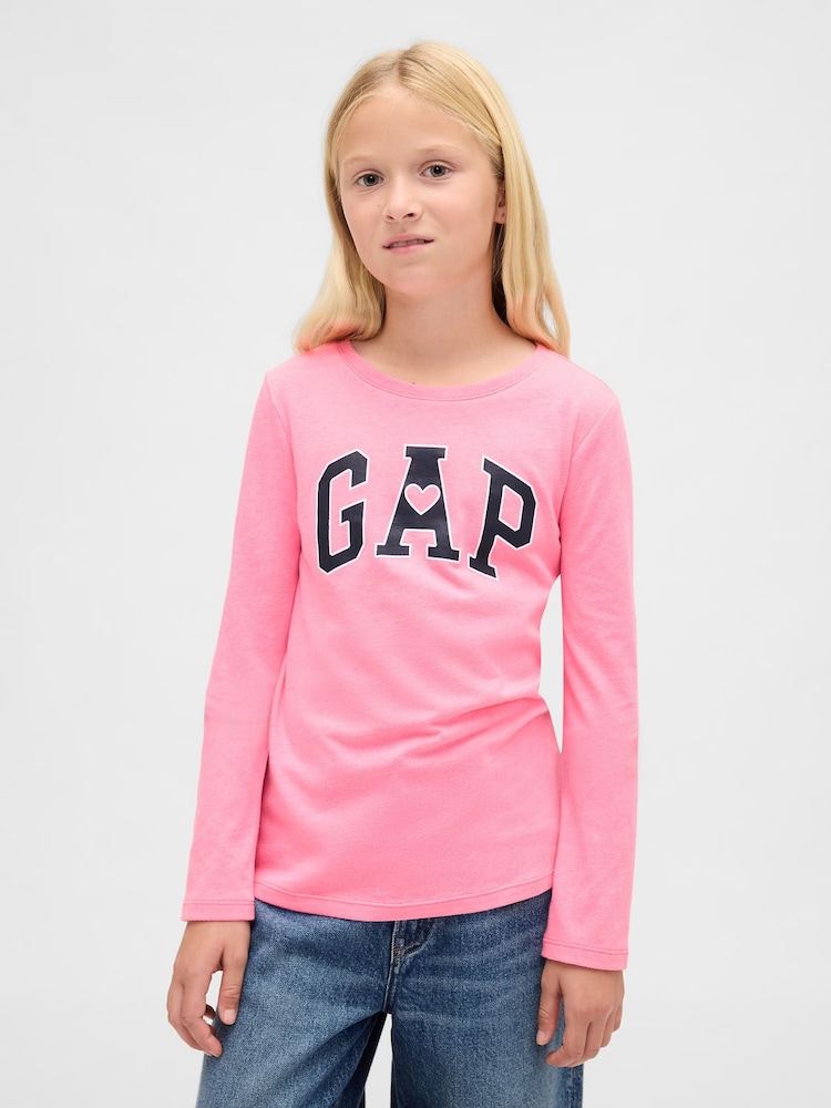 Gap Pink Logo T-Shirt (4-13yrs) - Image 1 of 2 Gap Pink Logo T-Shirt (4-13yrs) - Image 1 of 2