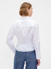 Gap White Cotton Poplin Fitted Shirt - Image 2 of 4