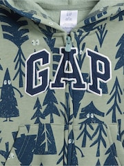 Gap Green Relaxed Logo Print Zip Hoodie (6mths-5yrs) - Image 3 of 3