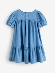 Gap Medium wash Denim Puff Sleeve Dress (6mths-5yrs) - Image 2 of 5