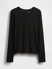 Gap Black Lightweight Crew Neck Long Sleeve T-Shirt - Image 4 of 5