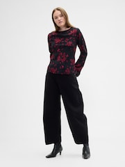 Gap Black Bell Sleeve Boatneck Top - Image 1 of 2