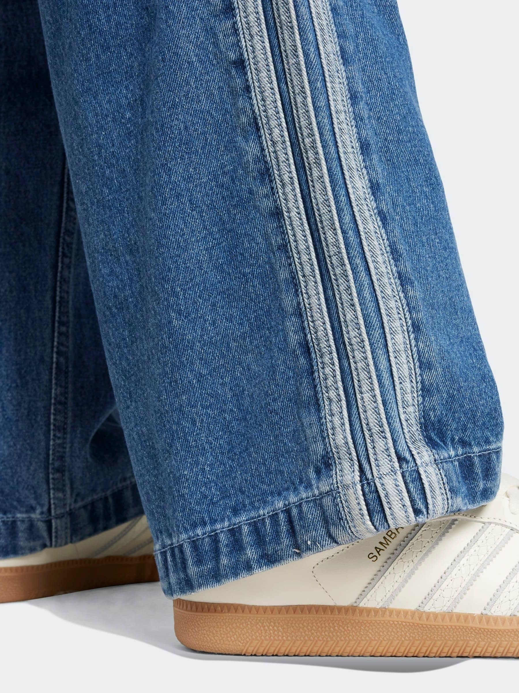 希少 濃紺 adidas originals NIGO jeans W: 30 Buy adidas Originals Denim Dark Blue Firebird 3-Stripe Jeans from
