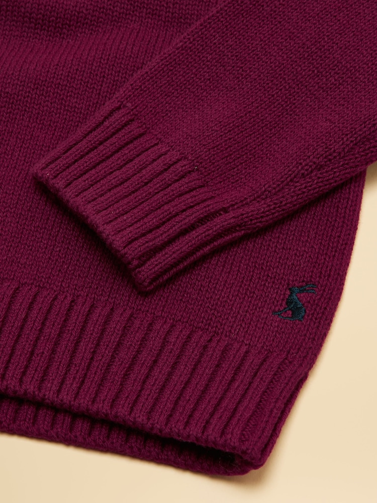 Joules Boys' Intarsia Purple Knit Jumper - Image 4 of 4 Joules Boys' Intarsia Purple Knit Jumper - Image 4 of 4