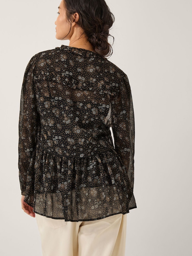 Monsoon Black Clara Dotwork Print Blouse - Image 2 of 4
