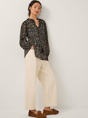 Monsoon Black Clara Dotwork Print Blouse - Image 3 of 4
