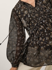 Monsoon Black Clara Dotwork Print Blouse - Image 4 of 4