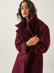 Monsoon Red Freya Bouclé Coat - Image 1 of 3