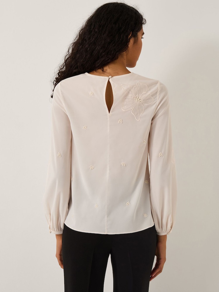 Monsoon Cream Regina Embroidered Floral Blouse - Image 2 of 4