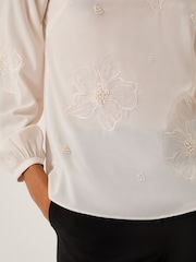 Monsoon Cream Regina Embroidered Floral Blouse - Image 4 of 4
