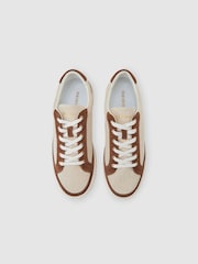Reiss Natural/Tan Leanne Low-Top Platform Trainers - Image 3 of 5