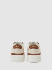 Reiss Natural/Tan Leanne Low-Top Platform Trainers - Image 4 of 5
