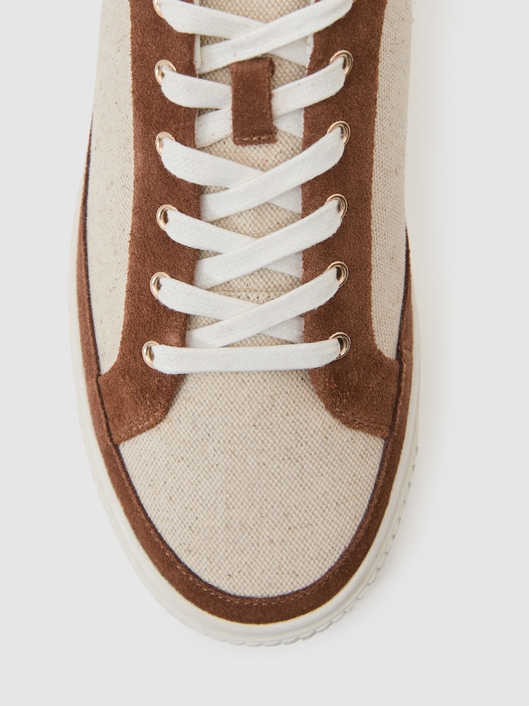 Reiss Natural/Tan Leanne Low-Top Platform Trainers - Image 5 of 5 Reiss Natural/Tan Leanne Low-Top Platform Trainers - Image 5 of 5