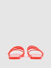 Reiss Pink Juliette Interlocking Jelly Slide Sandals - Image 4 of 5