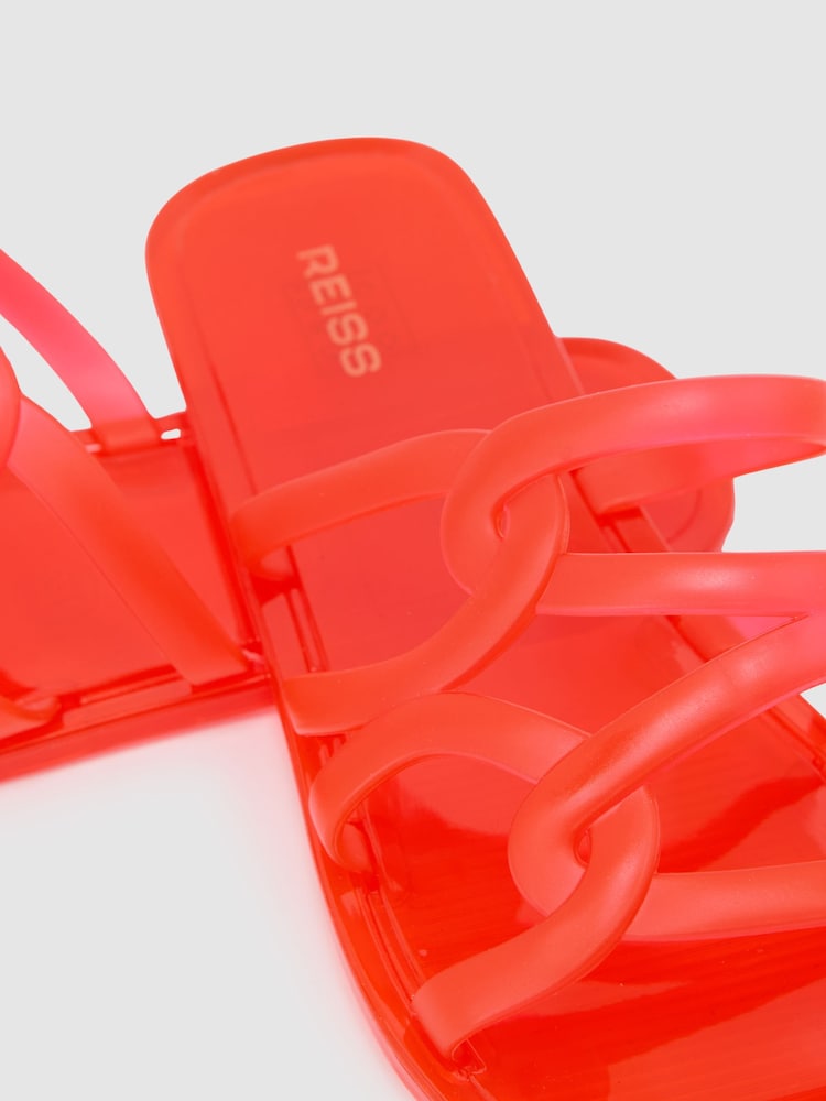 Reiss Pink Juliette Interlocking Jelly Slide Sandals - Image 5 of 5 Reiss Pink Juliette Interlocking Jelly Slide Sandals - Image 5 of 5