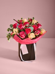 Lipsy Pink Autumn Rose Fresh Flower Bouquet in Gift Bag - Image 1 of 4